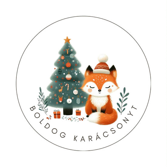 75mm hütőmágnes díszzacskóban róka