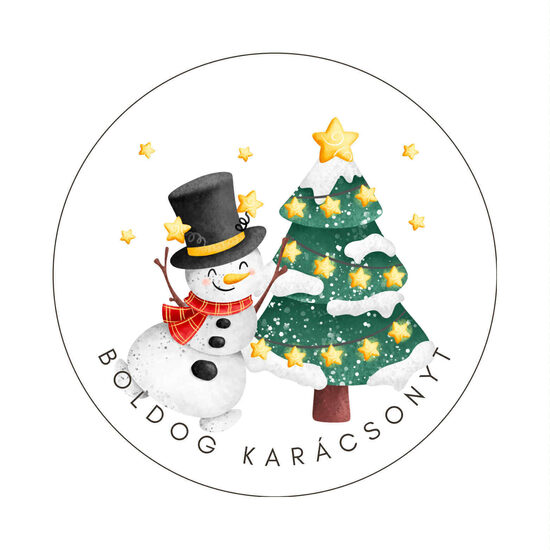 75mm hütőmágnes díszzacskóban hóember2