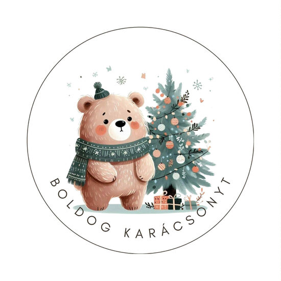 75mm hütőmágnes díszzacskóban maci