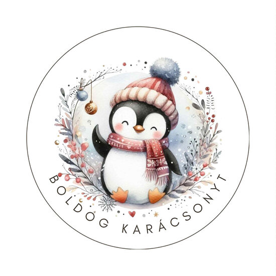 75mm hütőmágnes díszzacskóban pingvin