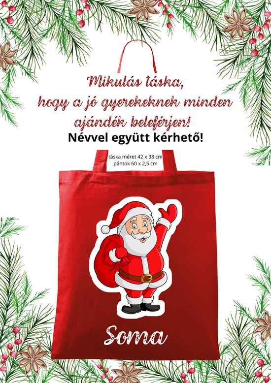 Mikulás táska integető