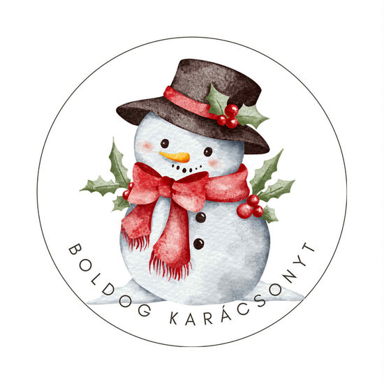 75mm hütőmágnes díszzacskóban hóember